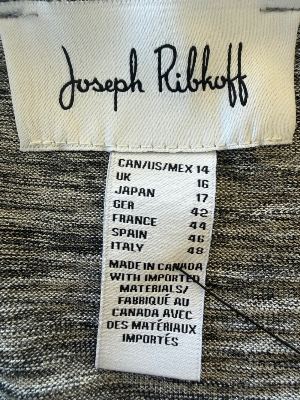 ✨ NWT Joseph Ribkoff Silver Metallic Shimmer Drape Neck Top | Size 14 - Picture 5 of 7